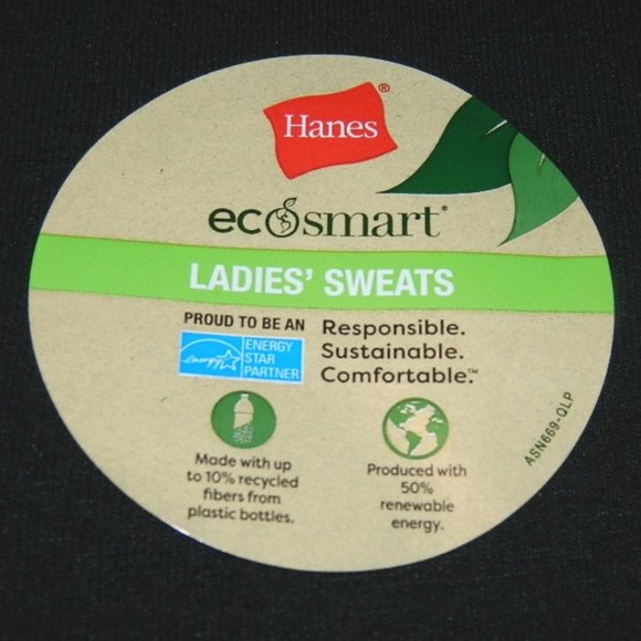 HANES Womens Sweatshirt V-Notch Black Size Medium NEW WITH TAGS - Picture 9 of 11